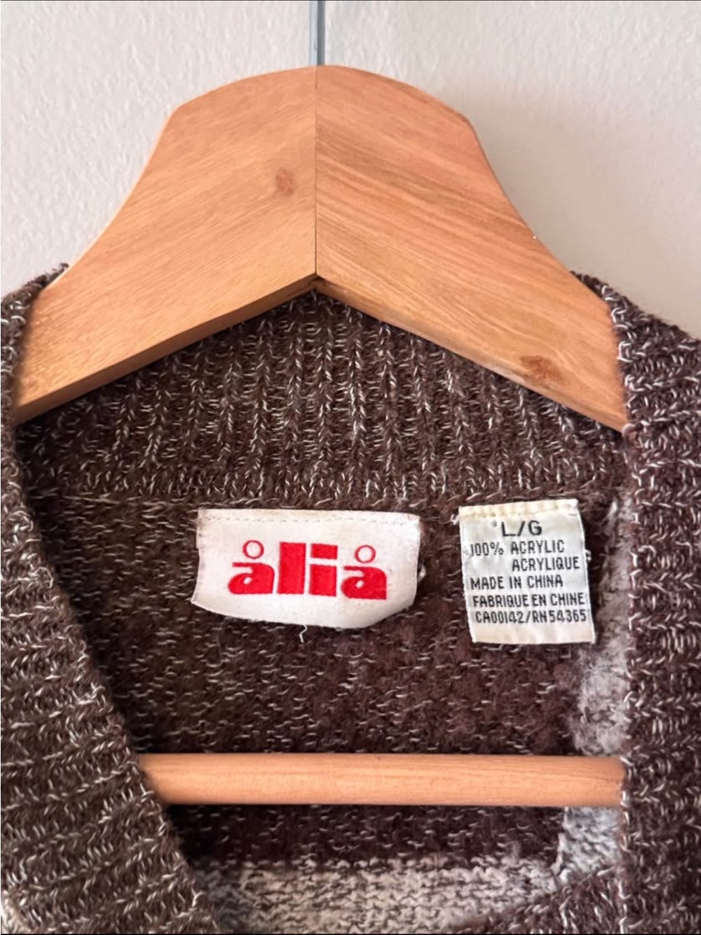 Alia Brown & Cream Check Crewneck Sweater - Picture 2 of 2